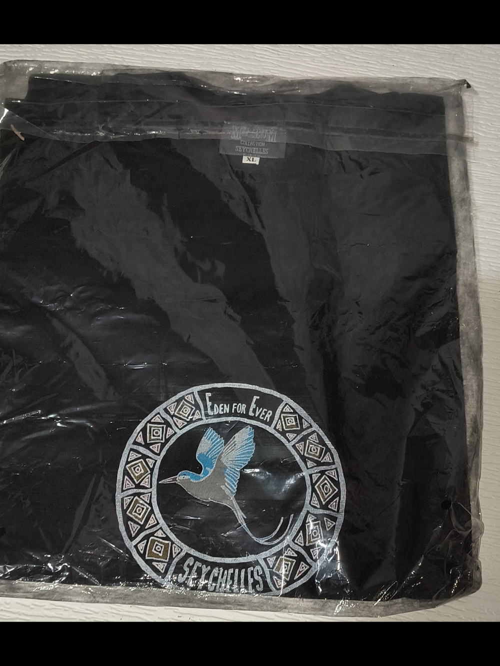 Seychelles Black Graphic Tee with Logo Tag
